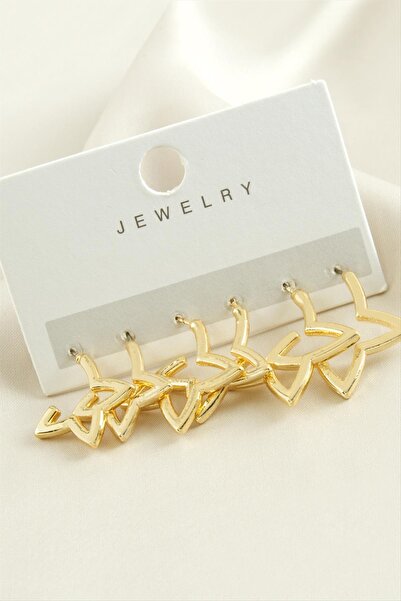 Generic Brand 6 Pieces Star Metal Earrings