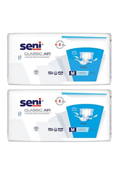 Seni 2 x Scutece Classic Air Medium pentru adulți, 30 bucăți