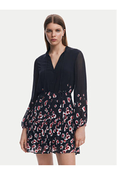 Desigual Γυναικείο Φόρεμα-Πουκάμισο 25SWVW31 Μαύρο