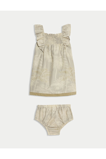 Marks & Spencer 2'li Set Palmiyeli Elbise (0-3 Yaş)