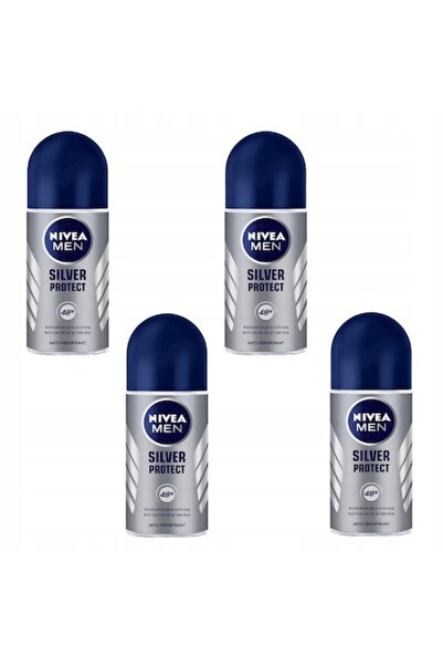 NIVEA Set 4 antiperspirante roll-on barbati, Nivea, , protectie 48 h, multicolor