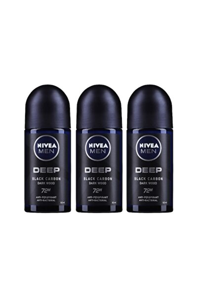 Nivea Men Set Deodorant Roll-On Men Deep Darwood Nivea Deo 3 Pieces x 50ml
