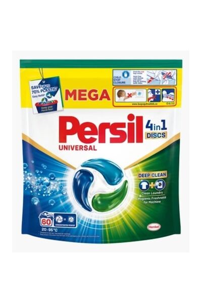 Persil Capsulă detergent 4 în 1 Discs Universal Deep Clean, 60 spălări