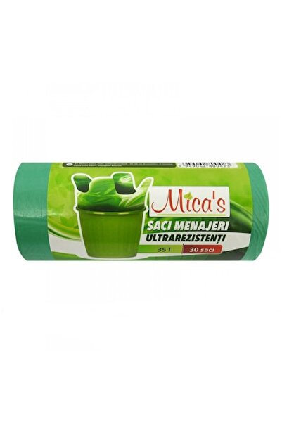 Mica'S Pachet 6 X Saci menajeri Ultrarezistenti, 35L, 30 buc/rola