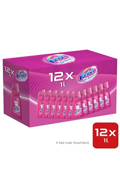 Vanish Soluție de îndepărtare a petelor Oxi Action, roz, 12 x 1 l