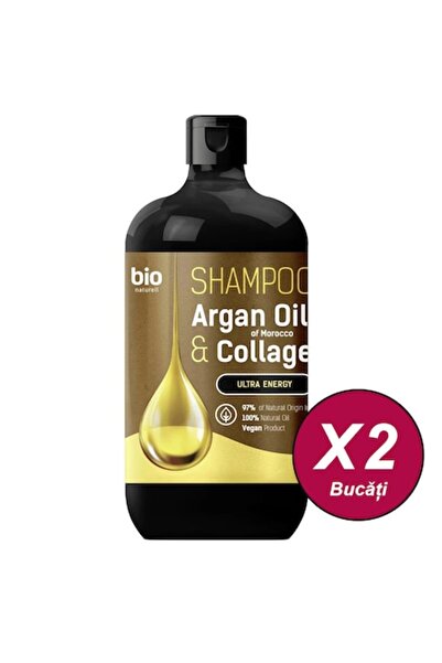 BIO Naturell Set Shampoo for All Hair Types BIO NATURELL, Moroccan Argan Oil and Collagen, 946 ml, 2 Pieces