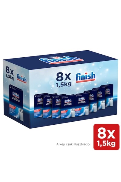 Finish Set 8x Sare regeneratoare pentru mașina de spălat vase, Finish, 1,5 kg