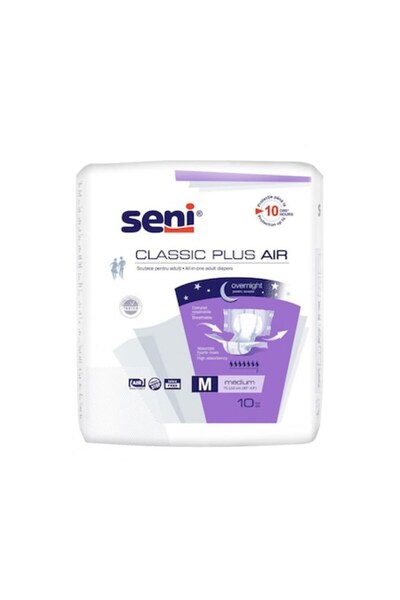 Seni Scutece pentru adulți Classic Plus Air Medium 10 bucăți