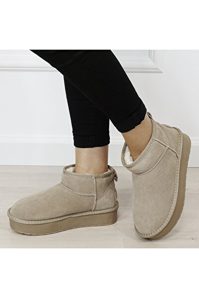 SOFILINE Ghete kaki deschis din piele naturală NN604 116