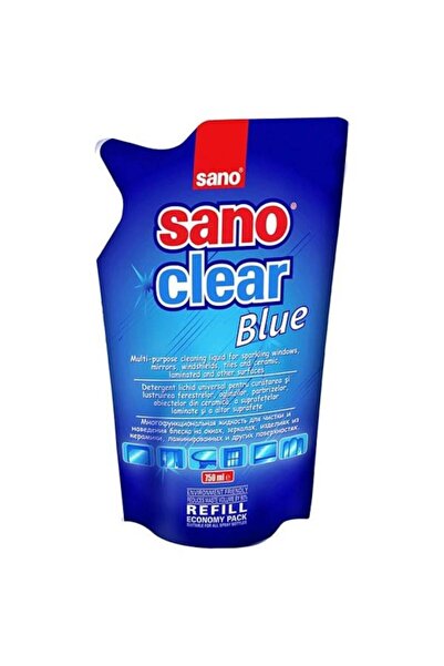 Sano Clear, Rezerva, Blue - Glass Cleaning Solution, 10x750ml
