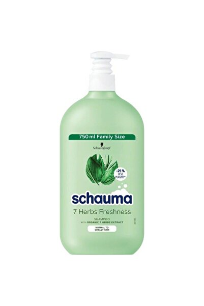 Schauma Sampon 7 Plante pentru ingrijirea parului normal spre gras, Family Size, 750 ml
