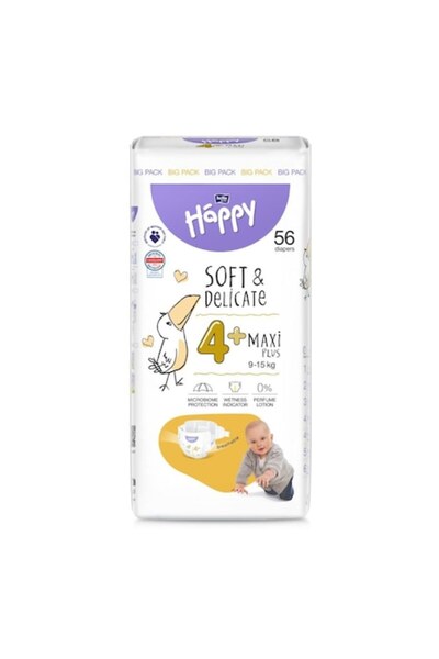 Happy Scutec Maxi Plus Nr4+ 56buc 9-15kg
