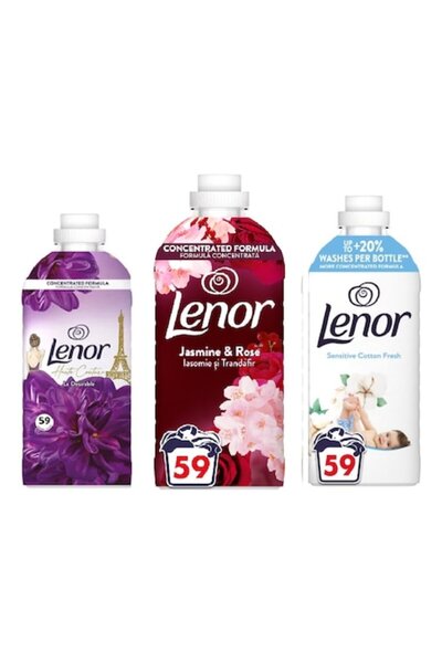 lenor Pachet 3 X Balsam de rufe Jasmine & Cotton Fresh & La desirable