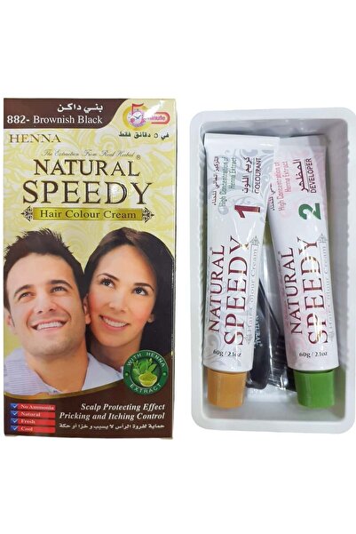 hena Henna Speedy Scalp Protecting Effect Permanent Hair Colour Cream 882 Bro...