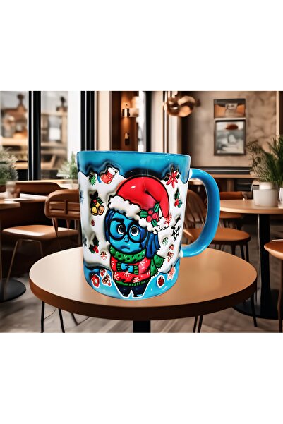 Mugs and love Ters yüz üzüntü baskı porselen kupa
