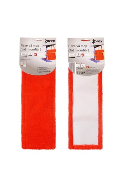 ZOREX Pachet 2 X Rezerva Mop Plat din Microfibra, Zorex, 40x10 cm