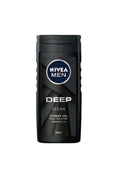 Nivea Men Set Gel de Dus Deep Black, cu Argila Microfina, 3 Bucati x 250 ml