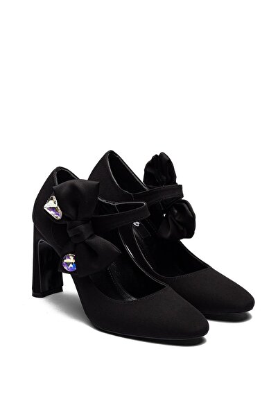 Dedos حذاء نسائي من جلد النوبوك بتصميم خاص مزين بفيونكة وأحجار كريمة 3125