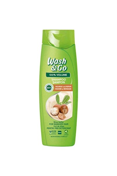 WASH&GO Șampon cu unt de shea 360 ml