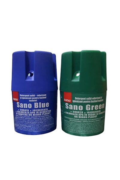 Sano Set Odorizant solid pentru rezervorul toaletei, Albastru/Verde, 150g