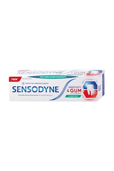 Sensodyne Set 2 x Toothpaste for Sensitive Teeth Sensitivity and Gum Active Protect, 75 ml