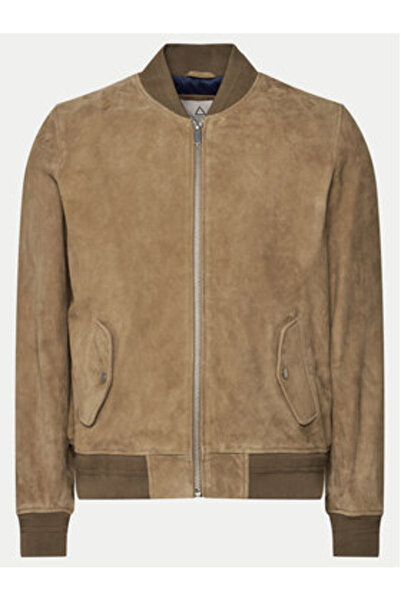 Serge Pariente Ανδρικό Δερμάτινο Μπουφάν M888 Μπεζ