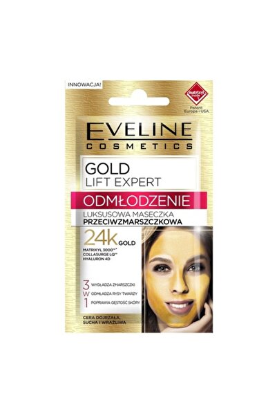 Eveline Cosmetics Mască facială 3X Eveline Gold Lift Expert 7ml