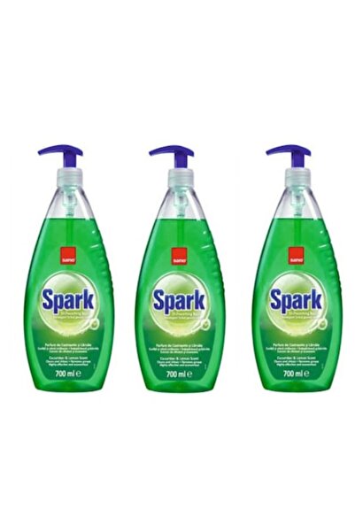 Sano 3 x Detergent de vase Spark cu castravete, 700 ml