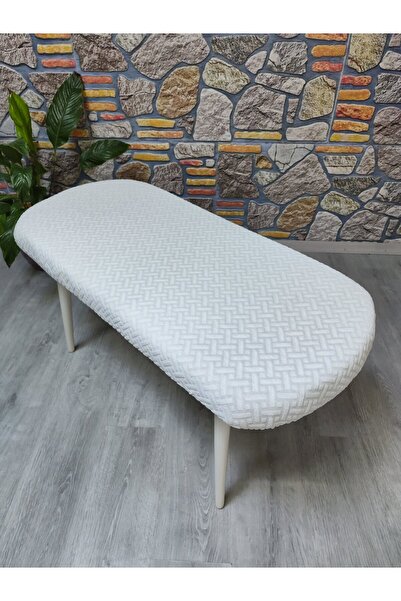 COVER TEKSTİL Bohem yeni model sandalyesi kılıfı tuğla desen krem rengi