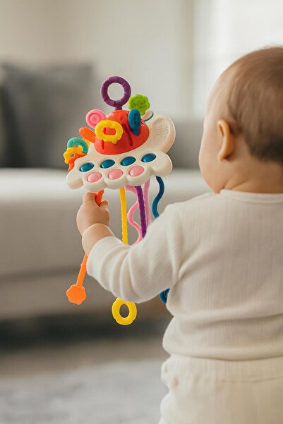 OyuncakZade Montessori Duyusal Etkinlik Bebek Oyuncağı Çekme İpli Çok Fonskiy...