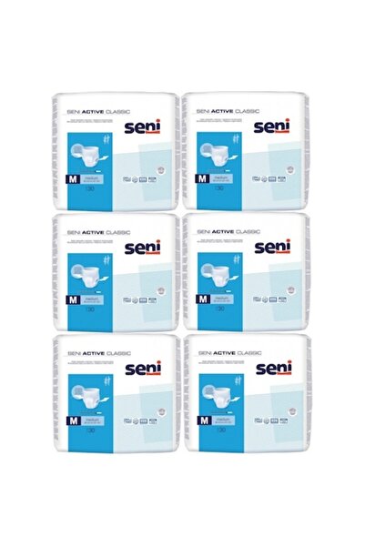 Seni Scutece Active Classic Basic pentru adulți, model mediu (M), 6x30 + șervețele umede Babyfin, 72 buc.