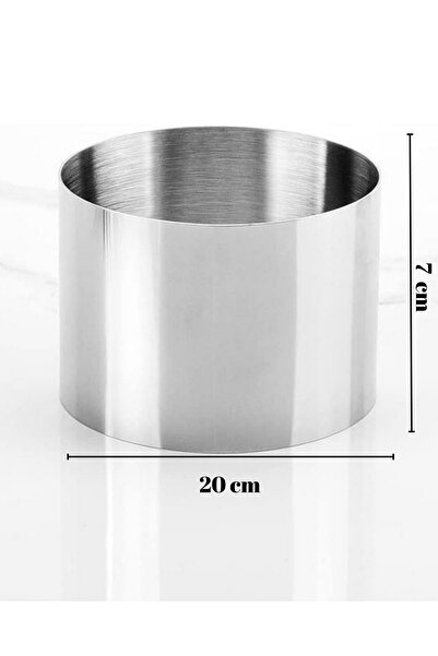 KARADAĞ METAL Yuvarlak Pasta- Kek Kalıbı Paslanmaz Çelik Çap:20 cm