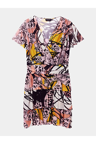 Desigual Γυναικείο Φόρεμα Καλοκαιριού 24SWVK52 Πολύχρωμο