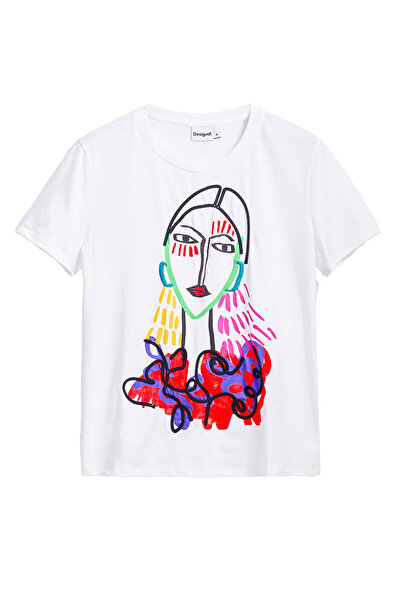 Desigual Γυναικείο T-Shirt 25SWTKA9 Λευκό