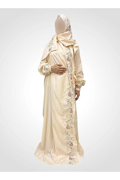 Generic Soft and Comfortable Prayer Cover with Embroidered Floral Patterns