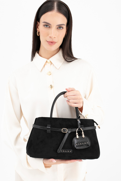 Sisley حقيبة يد نسائية سوداء SLY239