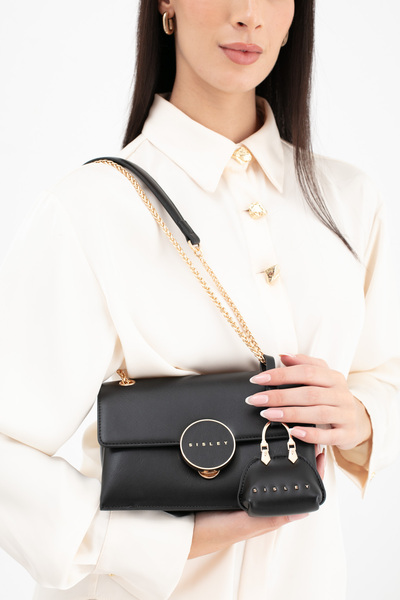 Sisley حقيبة يد نسائية سوداء SLY262