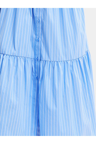 Desigual Γυναικείο Φόρεμα-Πουκάμισο 24SWVW82 Μπλε