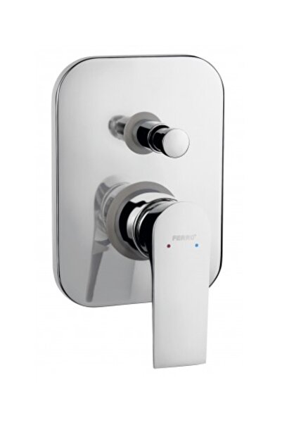 FERRO Baterie încorporată Square pentru cadă/duș cu 2 ieșiri