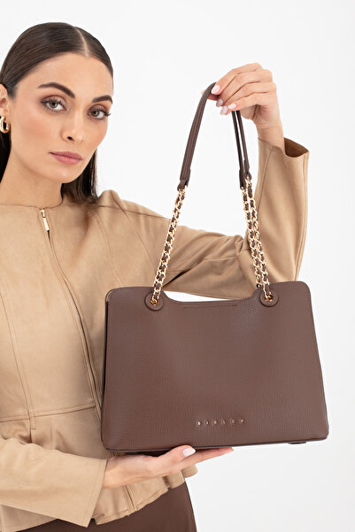 Sisley ЖЕНСКА ЧАНТА ЗА РАМЕНА COFFEE SLY266