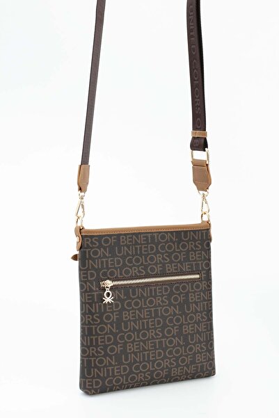 United Colors of Benetton BENETTON ΓΥΝΑΙΚΕΙΑ ΤΣΑΝΤΑ CROSSBODY ΚΑΦΕ-ΤΑΜΠΑ BNT1684