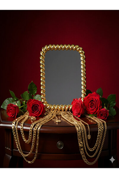 sfs elektrik ayna zincirli dalgalı ayna kare ayna makyaj aynası masa üstü ayna
