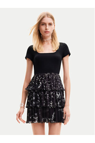 Desigual Γυναικείο Φόρεμα Casual 24SWVK23 Μαύρο