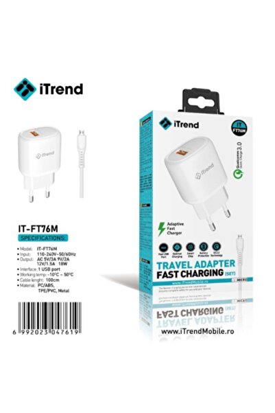 itrend Încărcător de telefon FT 76 Micro USB QC 3.0
