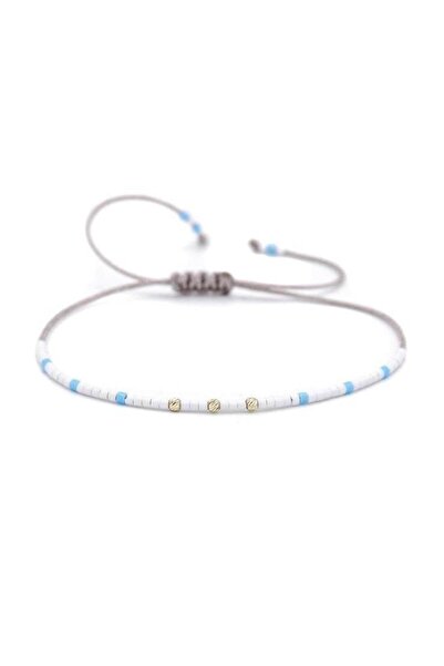 OEM Brățară cu șnur, mărgele Miyuki și bile din aur 14K - Reglabila