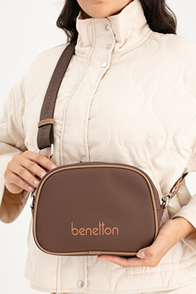 United Colors of Benetton BENETTON ΓΥΝΑΙΚΕΙΑ ΤΣΑΝΤΑ CROSSBODY ΚΑΦΕ-CAMEL BNT1648