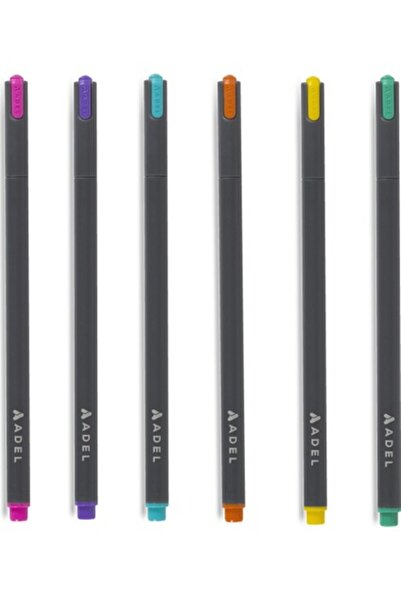 Adel Fineliner Colored Fine Tip Pen 0.4 Pack of 6