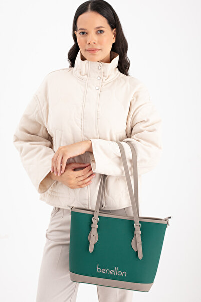 United Colors of Benetton GEANTĂ DE MÂNĂ FEMEI BENETTON SMARAGD - PIATRĂ ÎNTUNECATĂ BNT1673