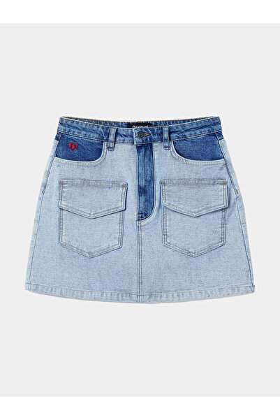 Desigual Γυναικεία Φούστα Τζιν 24SWFD08 Μπλε