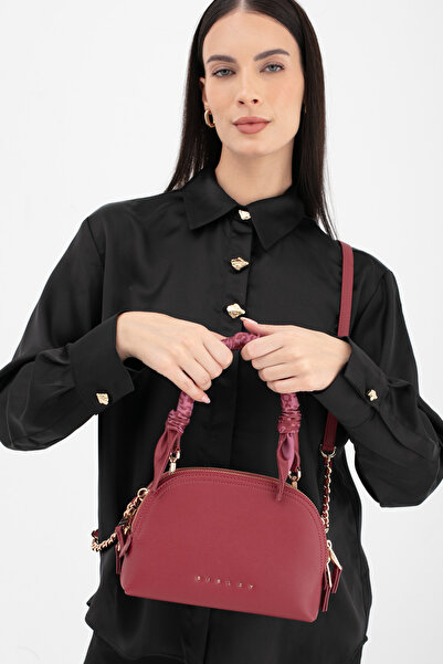 Sisley Women's Shoulder Bag Burgundy - Stone Sly277